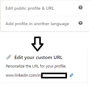 עריכת כתובת URL של פרופיל לינקדאין